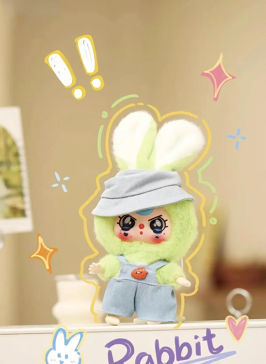 Baby Three Macaron Little Cute Bunny Plush Dolls Blind Box