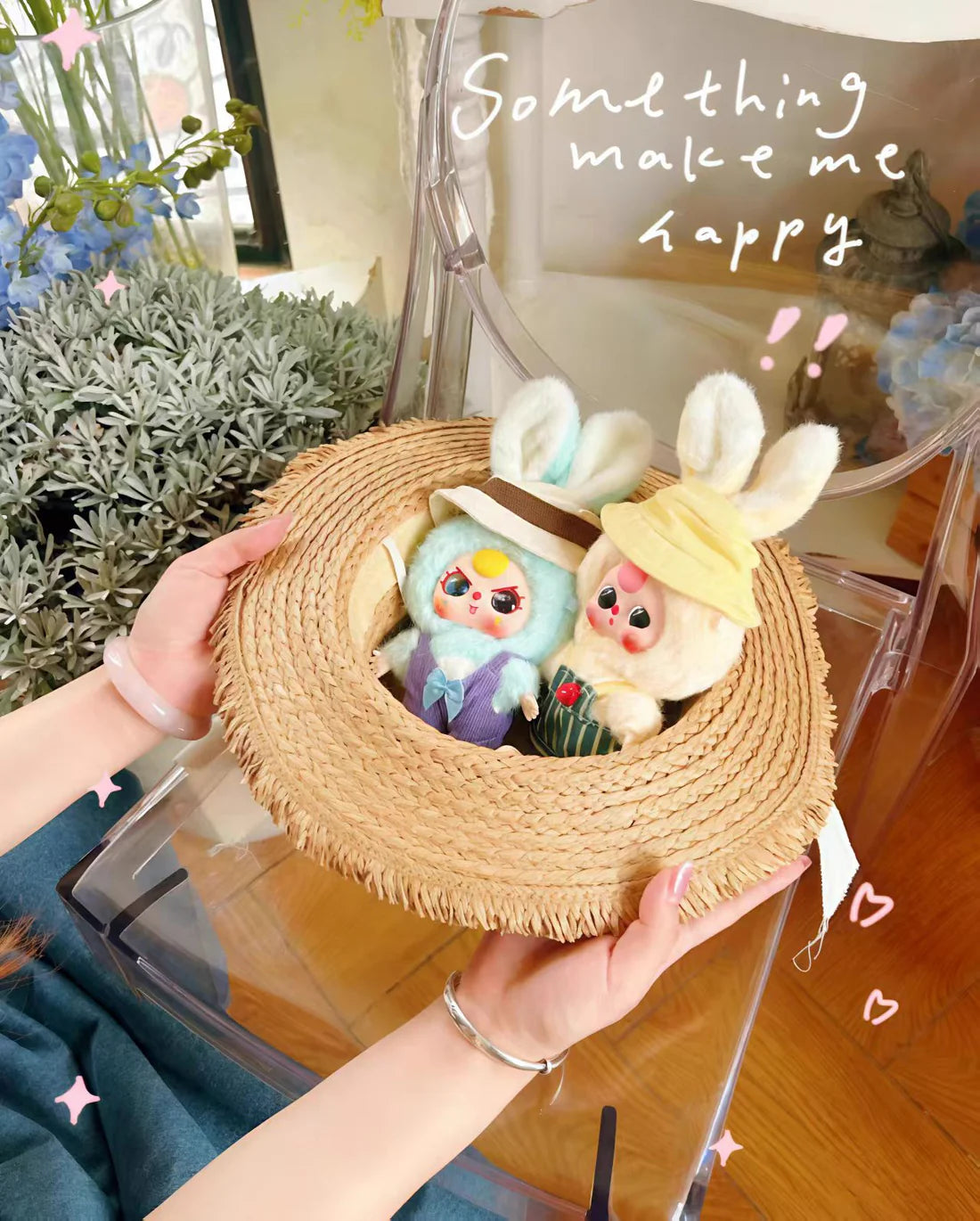 Baby Three Macaron Little Cute Bunny Plush Dolls Blind Box