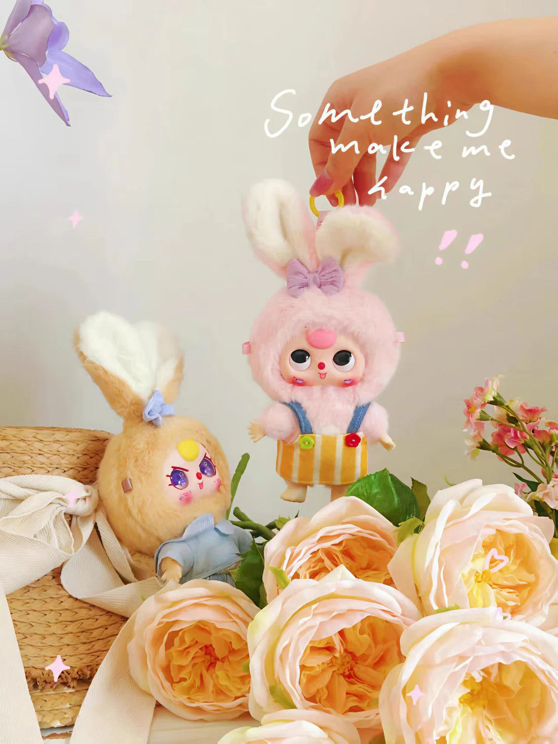 Baby Three Macaron Little Cute Bunny Plush Dolls Blind Box