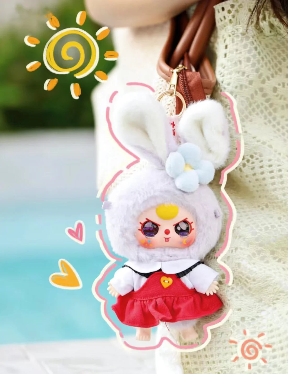 Baby Three Macaron Little Cute Bunny Plush Dolls Blind Box