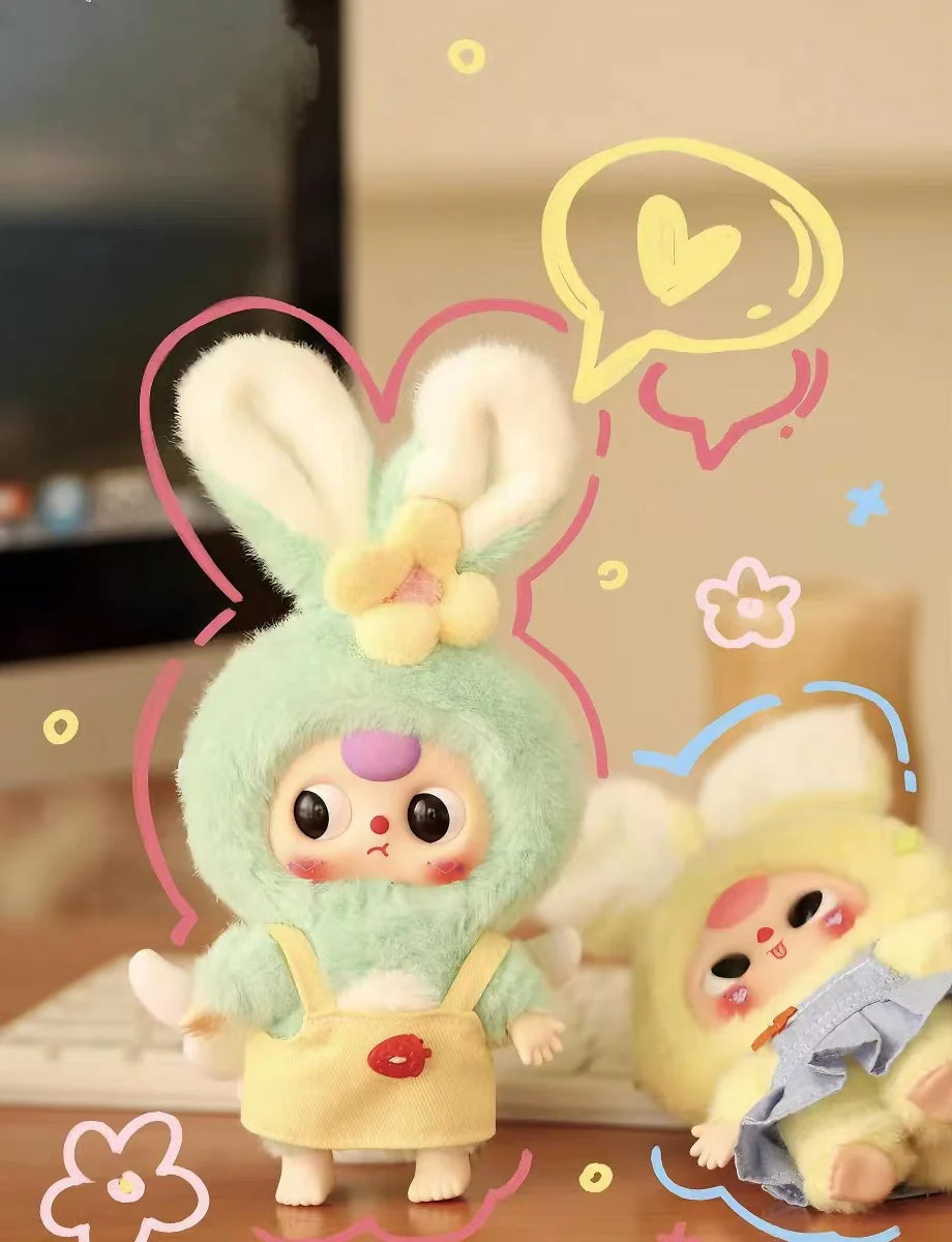 Baby Three Macaron Little Cute Bunny Plush Dolls Blind Box