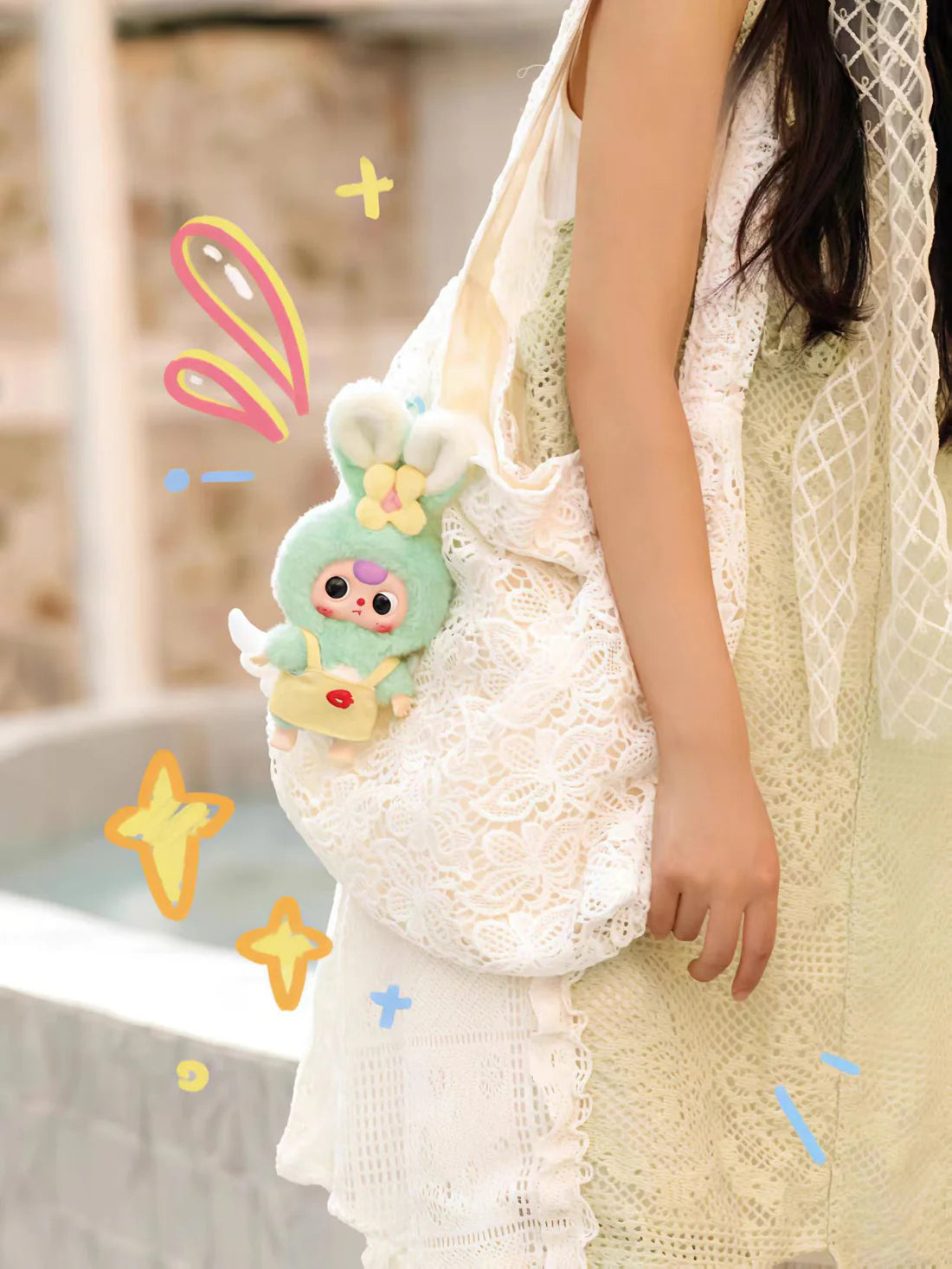 Baby Three Macaron Little Cute Bunny Plush Dolls Blind Box